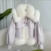 Women's Fur Autumn Winter 2024 Elegant Loose Jacket Top Sweet Gentle Stitching One Eco-Friendly Women Short Overcoat