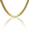 Hiphop Mens Herringbone Chains Blade Chain Gold Necklace Rock Chunky Boys Rapper Nightclub DJ Jewelry Accessories225R