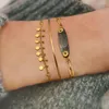 Charmarmband Wild Free 18k Guldpläterad rostfritt stål Charm för kvinnor Simple Bangle Chains Handtillbehör smycken