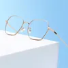 Montature per occhiali da sole Arrivo Occhiali anti-raggio blu Occhiali da vista con montatura in metallo Occhiali unisex con montatura completa Miopia con cerniere a molla