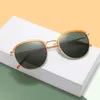 Sunglasses Tea Gold Frame Round Nearsighted With Diopters Anti Blue Rays Student Prescription Spectacles 0 -0.5 -0.75 To -6.0