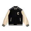 2023 Mens Designer Jacket Men Coats Flight Jacke Baseball Uniform Letter C Embroidery Pu Leather Bekväm Pearl Clasp Fashion Men's Outerwear