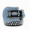 Belts Designer Bb Simon for Men Women Shiny Diamond Belt on Black Blue White with Bling Rhinestones as Gift 5VL0