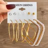 Boucles d'oreilles pendantes IPARAM géométrique étoile cercle papillon pour femmes perle cristal cerceau boucles d'oreilles ensemble bijoux de mode accessoires