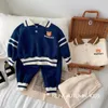 Kledingsets Jongens Kindersportpak 0-5 jaar Herfst Koreaanse stijl Beer Poloshirt Eenvoudige joggingbroek Peuter Zacht Trendy Casual