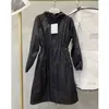 Dames trenchcoats Luxe merk lange jas voor dames jas met capuchon, femme windjack en jassen