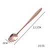 Misurini per caffè Cucchiaio con manico lungo da 13,2 cm Rosa di alta qualità Piccolo tè in acciaio inossidabile Simpatico gelato Dessert mescolando