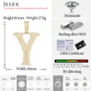 Sieraden Groothandel Heren Hip Hop Bling 925 Sterling Zilver Vvs Baguette Moissanite Diamond Iced Out A-z Beginletter Hanger