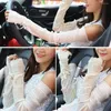 Knee Pads Women Sunscreen Sleeves Bow Pearl Long Fingerless Gloves Summer Breathable Arm Sleeve Smooth Suncream Beautiful