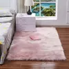 Super Soft Rectangle Faux Sheepskin Fur Area Rugs For Bedroom Floor Shaggy Silky Plush Carpet White Rug Bedside243G