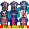 OKOCHA psgES Retro Paris PSGSS SOCCER JERSEY 94 RONALDINHO LEROY ADAILTON Beckham 98 99 00 01 02 03 Classic RAI ANELKA Ibrahimovic Camisas De Futebol vintage kit shirt