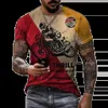 Men's T-Shirts 2022 Summer Vintage Mens T Shirt 3d Retro Motorcycle Oversized Tshirts For Men Clothing Biker Racing T-shirts Motor Tees Tops