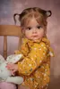 NPK 60CM born Handmade 3D Skin High Quality Reborn Toddler Maggie Detailed Lifelike Hand-rooted hair Collectible Art Doll 240123