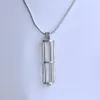 Pendanthalsband 5st 18 kgp Pearl Gem Beads Locket Hollow-Out Long Cylinder Tube Cage Fittings för DIY Armband Halsbandsmycken2999