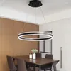 Kronleuchter Moderne Ring-LED-Kronleuchter Up And Down Lumineszenz für Wohnzimmer Esszimmer Küche Schlafzimmer Home DecorHängeleuchte