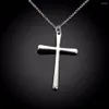 Pendentif Colliers Lekani Arrivée Cool Girl Simple Croix 925 Sterling Argent Fine Bijoux Clavicule Chaîne N4252456