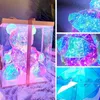 Decorative Figurines Colorful Glowing Bear 30CM High Fantasy LED Little Lamp Romantic Girlfriend Surpris Birthday Valentine's Gift Holiday