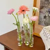 Vases Ins Glass Flower Vase Aesthetic Arrangements Decorations Terrarium Hydroponic Plant Bottle Wedding Decor