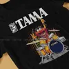 Mannen T-shirts Instrumenten T-shirt Voor Mannen DIER DRUMMER TAMA DRUMS Zachte Casual Sweatshirts T-shirt Hoge Kwaliteit Trendy