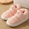 Slippers Down Cotton Sleeve Women Winter Wear Home Thick Drag Waterproof Bag With Non-slip Warm Shoes Velvet