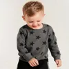 Sweat-shirt à capuche pour enfants, avec étoiles imprimées, vêtements pour garçons, hauts, automne et hiver, 240119