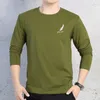 2023 Men's Feather Long Tleved Tshirt Koreańska wersja luźna młodzieżowa pullover luźna koszula