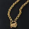 Women Pendant Necklace Chain 18k Yellow Gold Filled Padlock Heart Jewelry Gift High Quality Polished252Q