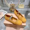 Ballerine nere di design di lusso di Parigi Scarpe da donna Scarpe eleganti da donna trapuntate con punta tonda autentica