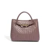 Designer Tas Gesp Andiamo Origineel Leer Geweven Dames Draagbare Enkele Schouder Crossbody Officieel Document Tote Bag