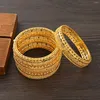 Bangle est Big Wide Dubai Gold Color Banglesbracelets Africano Menino Jóias Presente de Jóias