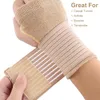 Suporte de pulso 1 par ajustável pulseiras macias braçadeiras para ginásio esportes pulseira carpal protetor respirável envoltório banda cinta suporte de pulso yq240131