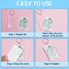 Keychains 1/5st Acrylic PO Frame Keychain Insert Clear Picture Blank Rectangle Keyring