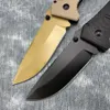 BM 275SGY-1 Shane Sibert Adamas Couteau EDC Pliant Tactique Chasse Militaire 3.78 / CruWear Tungstène Gris Combo / Plat Dark Earth Lame Unie Noir / Or Poignées G10