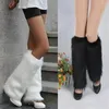 Women Socks Y2k Warm Fashion Faux Fur Long Leg Warmers Solid Color Boot Furry Soft Covers Santa Christmas Gift For Winter