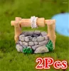 Dekorativa figurer 2st Fairy Garden Mini Water Well Miniature Craft Diy Prydnadsdekor