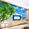 3D Sea View Wallpaper Maldiverna Seascape Modern Home Decoration vardagsrum sovrum kök målning väggmålning tapeter vägg täcker225v