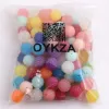 Beads OYKZA Chunky Resin Clear Jelly Rhinestone Ball Bubble Beads for Kids Girls Fashion Jewelry Beaded Necklace Making 20mm 100pcs