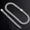 Pulsera de 8mm, 11mm y 15mm, Plata de Ley 925, Diamante, Oro, joyería personalizada para hombres, collares, cadena de eslabones cubanos de moissanita