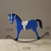 Orologi da tavolo Cavallo di legno svedese Giocattolo per bambini Decorazione moderna Statua nordica Scultura artistica Casa