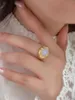 Anéis de cluster 2024 europeu e americano em forma de ovo micro incrustado anel feminino com sentido avançado diamante incorporação elegante handwear