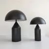 Lâmpadas de mesa Nordic LED Lâmpada Preto Ouro Branco Ferro Cogumelo Decoração de Casa Sala de estar Quarto Estudo Luzes de cabeceira G9 El