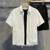 Camicie casual da uomo Colletto rovesciato Abiti estivi da uomo Breathe Camicia stile giapponese Abbigliamento Harajuku Tendenze 2024