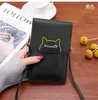 Telefon komórkowy torebki z telefonami komórkowymi Bagaty dla kobiet na ramię w torbie krzyżowej portfele Japonia kot