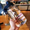 Bottiglie per bevande in vetro con bottiglia d'acqua creativa da 1 litro per campeggio, escursionismo, arrampicata all'aperto, sport, bottiglia d'acqua portatile, bicchieri 240129