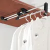 Cintres barre transversale mobile cintre pour vêtements montage supérieur garde-robe Rail placards tige suspendue en plastique rétractable nettoyage