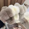 Fermaglio per capelli in peluche con graziosa fascia pelosa sulla parte posteriore della testa, dimensione della clip, fascia per capelli con squalo autunnale e invernale