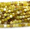 Pierres précieuses en vrac Veemake naturel véritable opale jaune perles de pierres précieuses rondes 07928