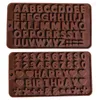 Formy do pieczenia 1 szt. Angielski alfabet silikonowa forma czekoladowa 0-9 narzędzia do dekoracji ciasta cyfrowe