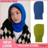 Y2k Passamontagna lavorato a maglia da donna Berretto invernale da esterno unisex Uomo Protezione calda per le orecchie Sciarpa di lana Pullover Cappello snood Colletto Cofano 240131