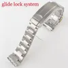 Assista Bandas 20mm Oyster Jubilee Style Strap Watchband 904L Pulseira de Aço Inoxidável Peças de Reposição Escovado Polido Glide Lock System238Z